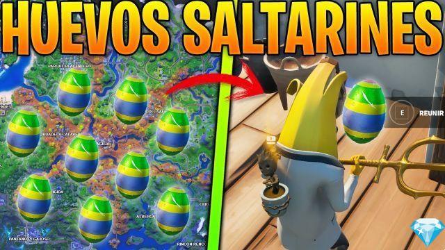 Como encontrar ovos saltitantes em Fortnite